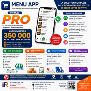 Menu APP - Formule Pro