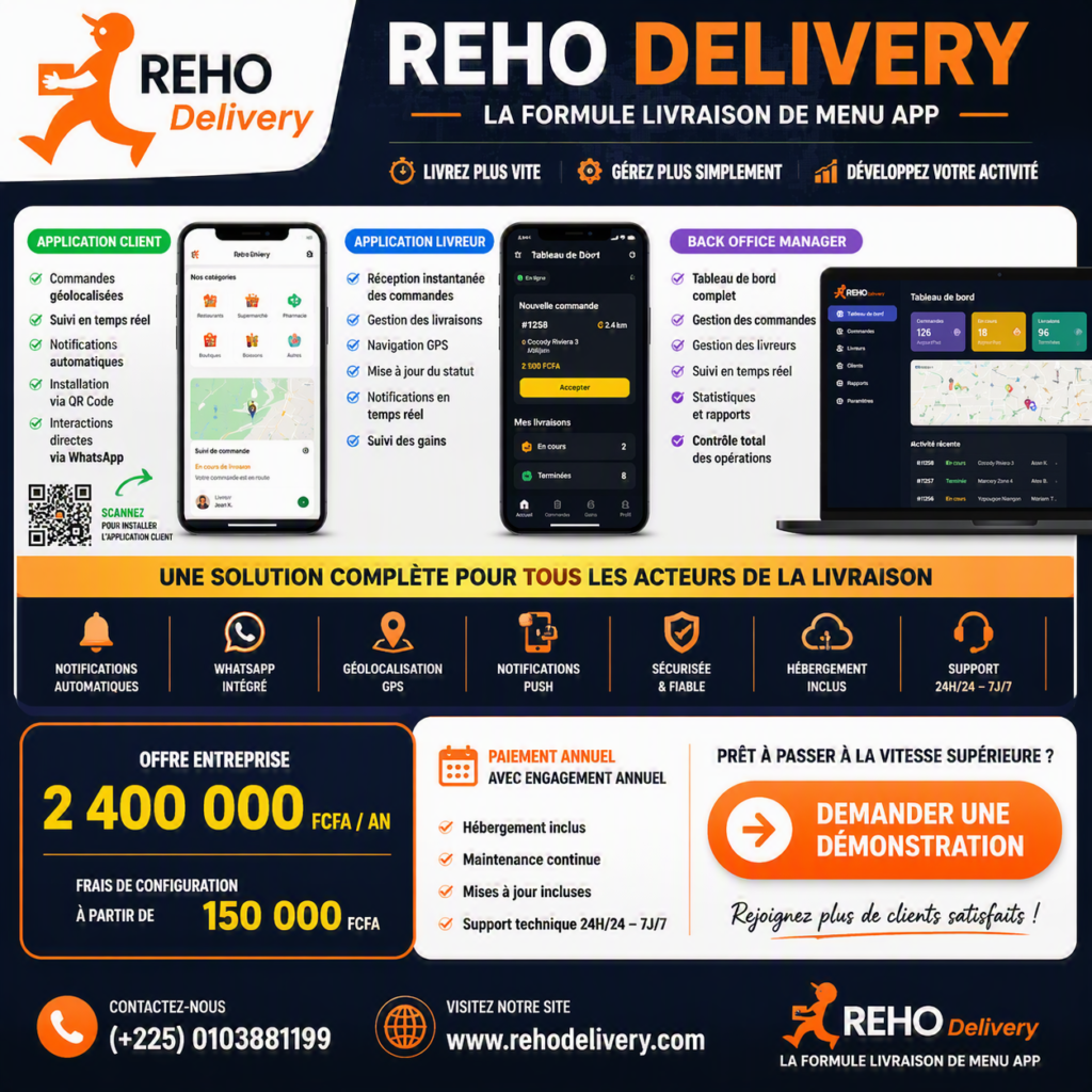 Menu APP - Reho Delivery
